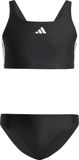 adidas meisjes 3-Stripes V-Back Bikini Swimwear, Black/White, 3-4 Years