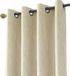 Melodieux Gordijnen verduistering gordijnen ondoorzichtig linnenlook voor woonkamer slaapkamer, beige 245x140cm - 1 stuk