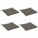 vidaXL 4-Piece Zitkussens SOEST 100% Polyester Grijs