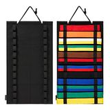 HUHYNN Martial Arts Riemen Organizer, Opknoping Karate Belt Display Houdt 12 Karate Riemen voor Martial Arts Leerlingen (Geen Accessoires Inbegrepen) (zwart)