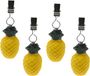 Excellent Houseware Tafelkleedgewichtjes/hangers - 4x - ananas - kunststeen - geel