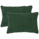vidaXL - Taie d'oreiller - 2 pièces - HEERLEN - Vert foncé - 40 x 60 cm - Bouclé