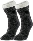 Apollo Pantoufles - Enfants - tricoté - chaussettes-chaussures - anthracite - taille unique 36/41 - polaire