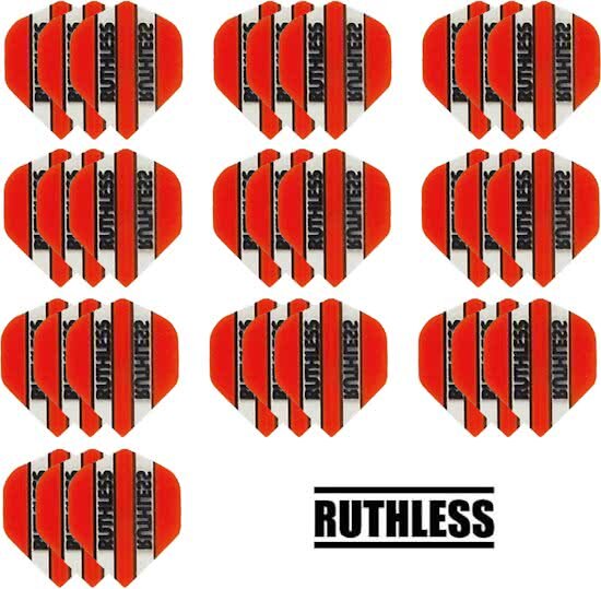 Ruthless deDartshop 10 Sets 30 stuks flights Multipack - Oranje - darts flights <lt/>b<gt/>In meerdere kleuren verkrijgbaar <lt/>/b<gt/