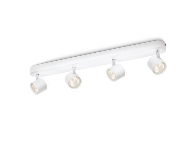 Philips LED Star Plafondspot - 4-Lichts - Wit - Dimbaar