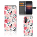 B2Ctelecom Sony Xperia 1 II Hoesje Butterfly Roses