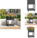 vidaXL Plantenbak met schap 54x54x81 cm massief grenenhout grijs