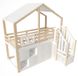 StarTech Kinderbed - Hemelbed in de vorm van een huis - 90 x 200 cm - Met ramen - Opbergruimte - Beschermingsrelingen - Zonder matras - Wit