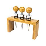 Grunwerg Classic Design 3-delige Deluxe Bamboe Wijnstop Set