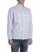 Replay Chemise rayée Coupe droite Bleu Coton Manches longues Col classique Poche poitrine Homme M