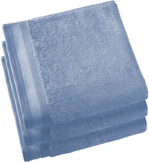 De Witte Lietaer badhanddoek Contessa 50 x 100 cm stoneblue (3 stuks)