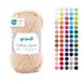 Gründl Wol Cotton Quick uni - dunne wol voor haken - breigaren - haakgaren - glanzend en huidvriendelijk - 100% katoen - 1 kluwen 50 g / 125 m - naalddikte 3-4 - eierschaal