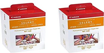 Canon 5 stuks Kleurinkt/papierset compatibel met nGXNfP met SELPHY CP910/CP820/CP1200, RP-108