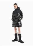 Armani Exchange 6dyk05_yn1uz Anorak Imperméable Manches Longues Uni Court Noir Polyamide Femme XL