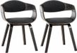 CLP Kingston Set van 2 eetkamerstoelen - Met armleuning - Stof - grijs/donkergrijs