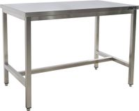 Saro Rvs stalen tafel zonder bodemplaat 700 mm diepte
