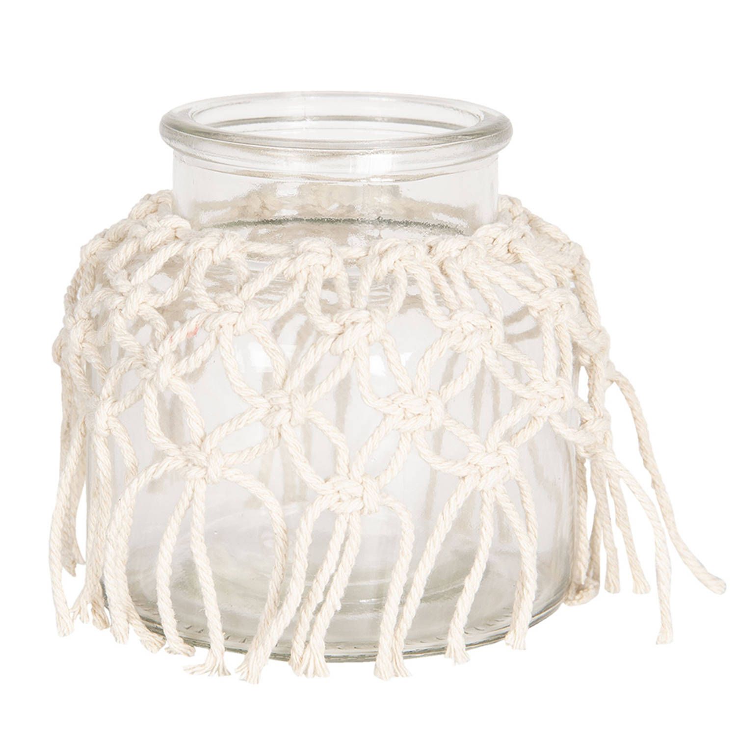 Clayre & Eef Decoratie Vaas - ø12*12 cm - Transparant Glas