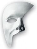 Masque de carnaval sans marque Phantom of the Opera - 6x - blanc - avec élastique - plastique - à peindre soi-même