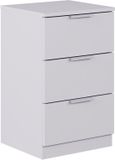 Vicco Fino Nachtkastje – 37.6 x 61.8 cm met 3 laden Wit