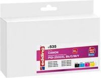 Edding Inktcartridge vervangt Canon PGI-2500BK XL, PGI-2500C XL, PGI-2500M XL, PGI-2500Y XL Compatibel Combipack Zwart, Cyaan, Magenta, Geel EDD-535 18-535