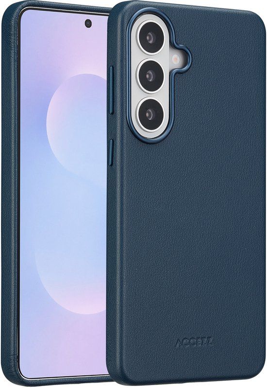 Accezz Hoesje - Geschikt voor Samsung Galaxy S26 Plus - met Magnetische Ring Leather Backcover - Nightfall Blue