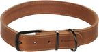 Flamingo Montana Cognac lederen halsband XXL 53-63 cm x 28 mm