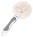 Brosse de nettoyage pour bouteilles à col large et verres - Grande tête de brosse de 10 x 10 cm - Longueur 23 cm - Œillet de suspension - Polyamide - Blanc, gris, crème