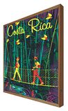 Verlicht Costa Rica Verlicht vintage bord met LED-licht: reisserie
