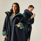 Regatta Waterdichte Omkleedjas Blauw Lange Mouw Rits Volwassenen XS/S