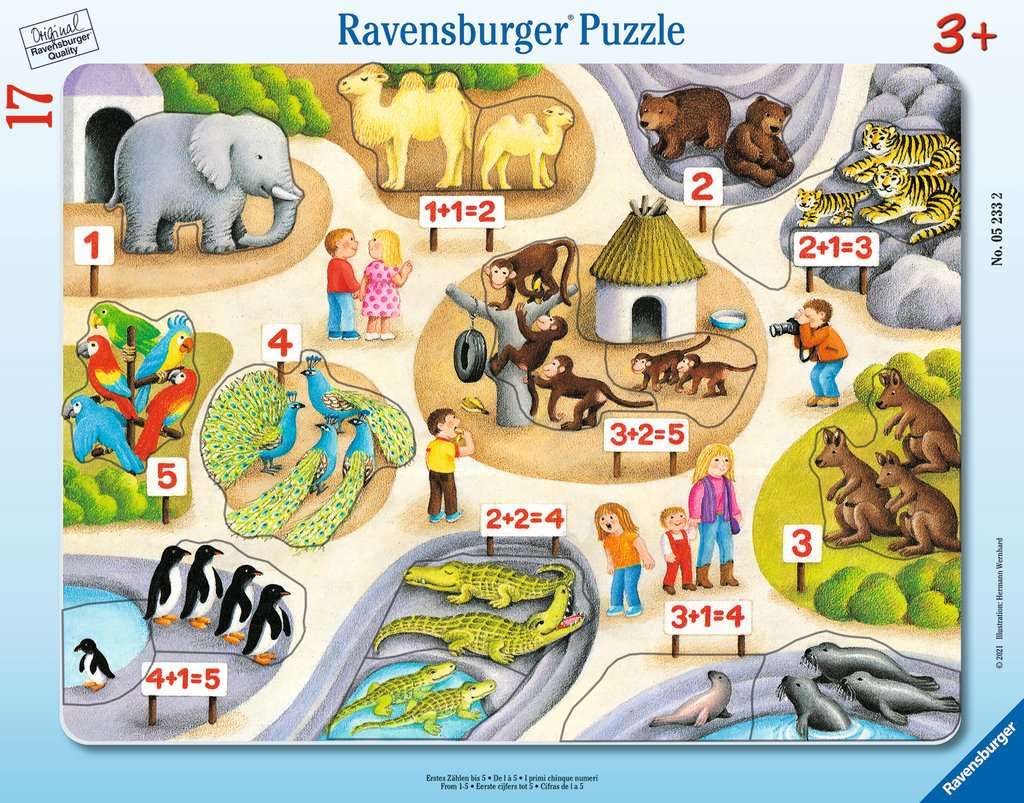 RAVENSBURGER PUZZLE Puzzle Erstes Zählen bis 5 - 3+ jaar