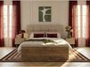 bobochic KUMO Lit tissu texturé lattes massives pieds en bois naturel + Bout de lit KUMO tissu texturé 180x200