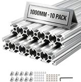 VEVOR 2020 Aluminiumprofielen 10 Pièces, 1 m, Profilés en Aluminium à T-fente Anodisé Conformément à la Norme UE, Profil Extrudé Très Résistant, Rail en Aluminium pour Pièces Imprimées en 3D, Bancs d'Atelier et Assemblages CNC, Argent
