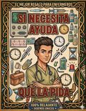 SI QUIERE AYUDA, QUE LA PIDA. Libro de Colorear Antiestrés para Enfermeros. Diseños Fáciles y Relajantes para Profesionales de la Salud. 30 Diseños.