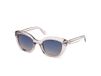 Guess GU00196 Lunettes de soleil femme Monture transparente Verres bleus œil de chat
