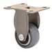 WAGNER Design 3C Bokwiel/meubelwiel/transportwiel met bevestigingsplaat - grijs, met zacht loopvlak, diameter Ø 25 mm, max. belasting 12kg - 01242801