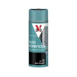 V33 Bombe de Peinture Extérieure Multi-matériaux Noir Poudré 400 ml