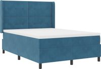 vidaXL Boxspring bed met hoofdeinde Blauw 160 x 200 cm Fluweel