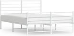 vidaXL Bedframe met hoofd- en voeteneinde Metaal Wit 160x200 cm