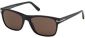 Tom Ford Giulio FT 0698 Lunettes de Soleil Unisexe Noir Carrées Marron 57mm