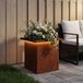vidaXL - Tuinplantenbak - met - led - Roestkleurig - 30 - x - 30 - x - 30 - cm
