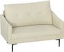 Homcom Loveseat Polyester, Metaal 124L x 73B x 92H cm Crèmewit