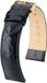 Hirsch Horlogeband Crocograin Zwart - Leer - 8mm