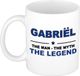 Bellatio Decorations naam cadeau mok - Gabriël - man myth legend - koffiemok - 300 ml - collega - vaderdag