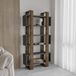 Hanah Home Stijlvolle boekenplank, walnoot & antraciet, 80 x 160 x 28,6 cm
