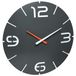 TFA Dostmann Contour zendergestuurde wandklok, 60.3536.10, radioklok, design klok, met grote cijfers, antraciet/wit, diameter 350 x (h) 35 mm