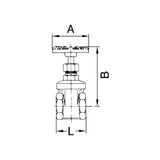 RIEGLER 103779-250.38 mofafsluitschuiver, zonder spindelslag, messing, G 1 1/2, DN 40, 1 stuk