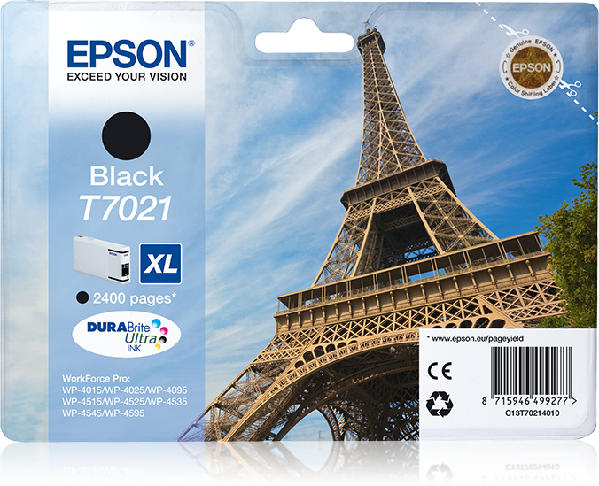Epson Eiffel Tower XL Black Ink Cartridge - C13T70214010