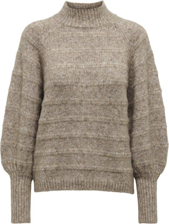 ONLY ONLCELINA LS HIGH PULLOVER KNT NOOS Women's Sweater - Size M - Chestnut - Casual