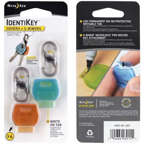 Nite Ize IdentiKey Covers + S-Biners Combo Pack