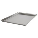 Bakkerij dienbladen, rechte randen 60X40X3 Cm Zilver Aluminium - 2 eenheden